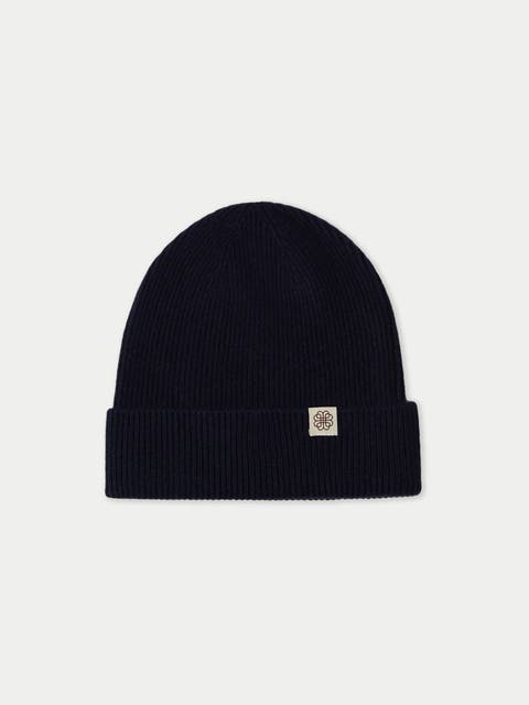 Cashmere Rib Knit Beanie