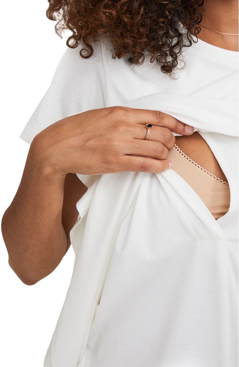 HATCH Collection The Luxe Nursing Tee, Alternate, color, White