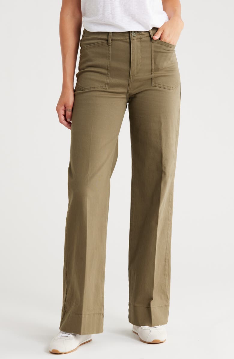 Bagatelle Stretch Cotton Wide Leg Pants, Main, color,