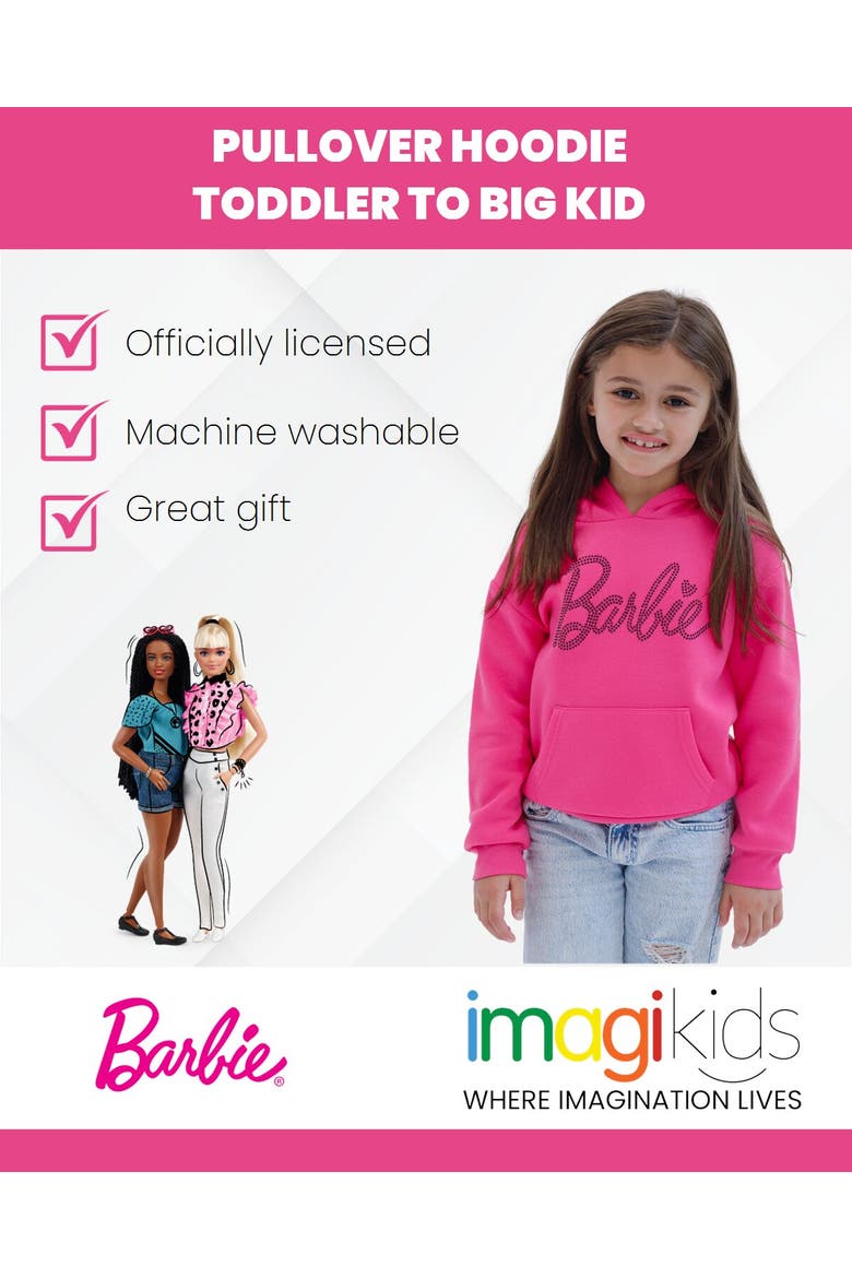 Fleece Hoodie, Alternate, color, Bright Pink