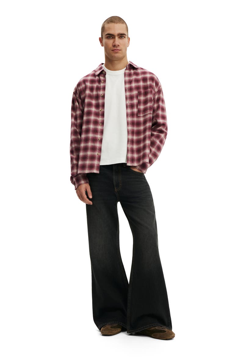 Men's Baggy Bootcut Jean, Main, color, Denver Washed Black