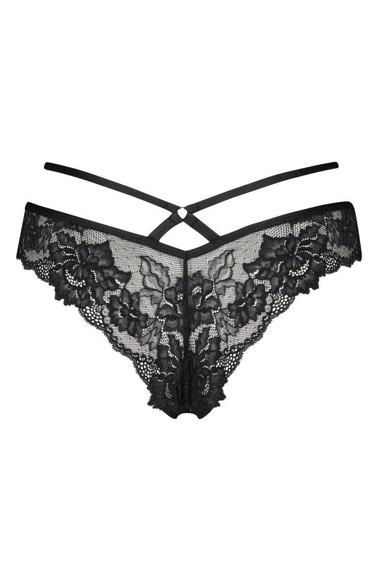 Hunkemöller Sosha Lace & Mesh Brazilian Panties, Alternate, color,