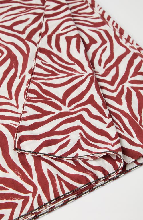 Brunello Cucinelli Printed Pareo In Red