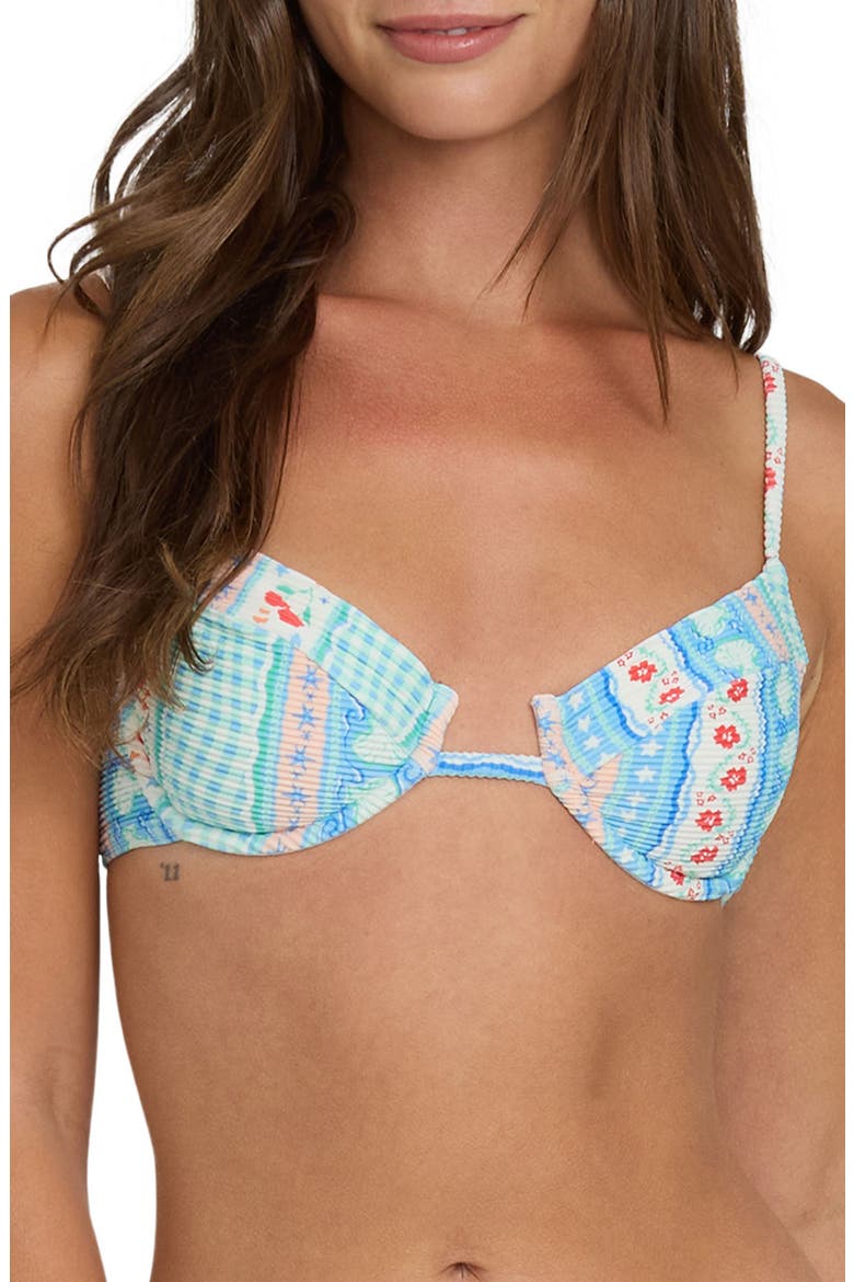 Picnic Leah Underwire Bikini Top, Main, color, DREAM BLUE