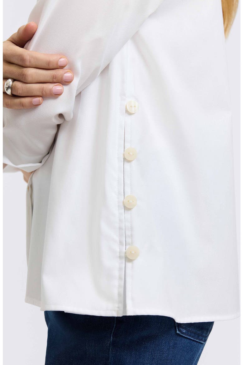 Beatrice Side Button Shirt, Alternate, color, WHITE