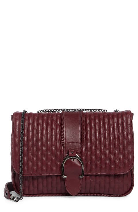 Large Amazone Leather Quilted Convertible Crossbody Bag