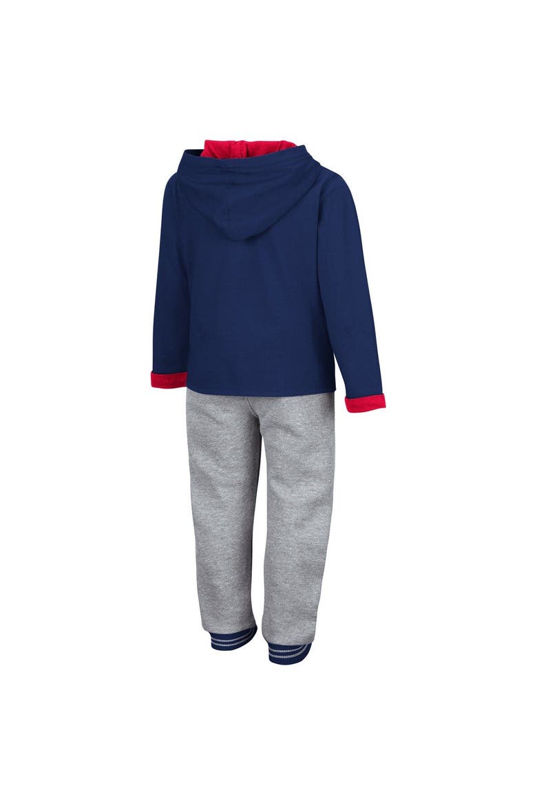 Toddler Colosseum Navy/Heathered Gray Arizona Wildcats Poppies Pullover Hoodie and Sweatpants Set, Alternate, color, Navy
