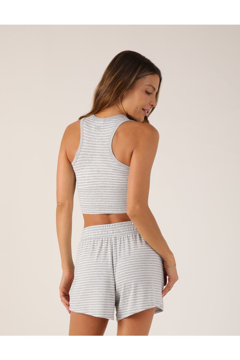 Take It Easy Bra, Alternate, color, Heather Grey/White Stripe