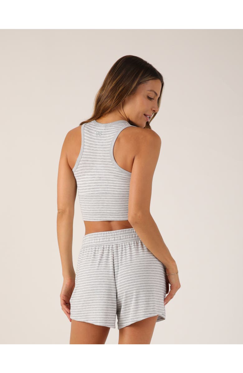 SoftFlex Take It Easy Bra, Alternate, color, Heather Grey/White Stripe