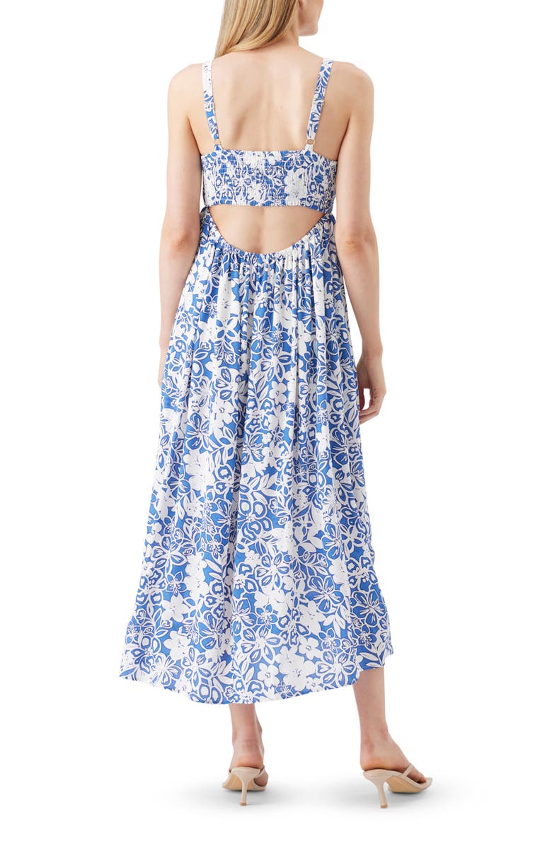 Ripe Maternity Nahla Floral Longline Maternity Dress, Alternate, color, Royal / White
