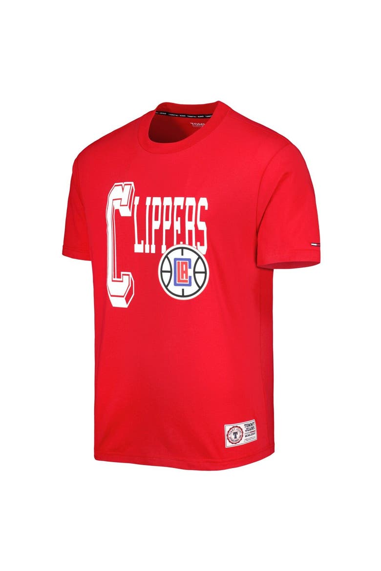 Men's Tommy Jeans Red LA Clippers Mel Varsity T-Shirt, Alternate, color, Red