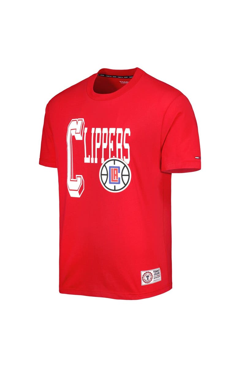TOMMY JEANS Men's Tommy Jeans Red LA Clippers Mel Varsity T-Shirt, Alternate, color, Red