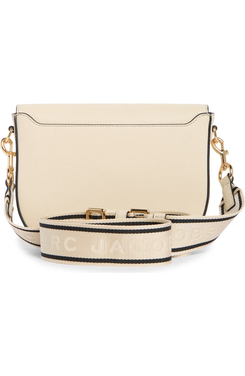 Marc Jacobs Signet Turnlock Leather Saddle Bag, Alternate, color, Marshmallow