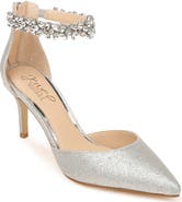 Jewel Badgley Mischka Raleigh Pointed Toe Ankle Strap Pump
