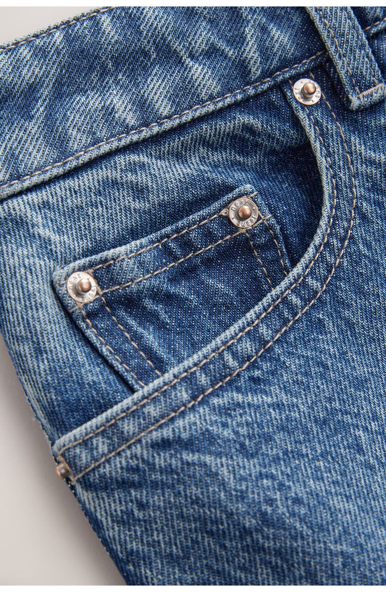 NEXT Puffball Denim Miniskirt, Alternate, color, Blue