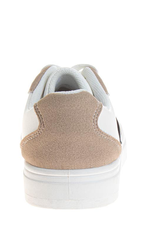 Josmo Kids' Low Top Sneaker In White Taupe