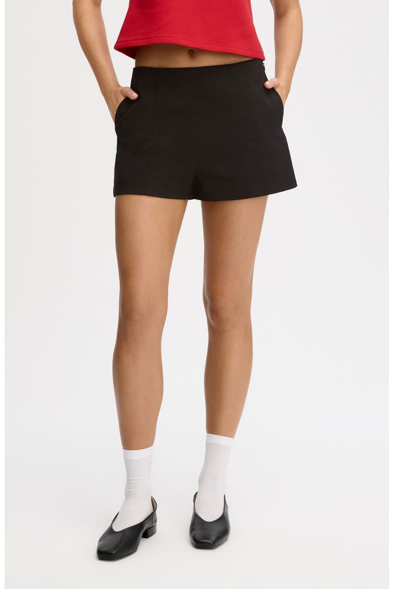 Front Seam Shorts, Main, color, TRUE BLACK