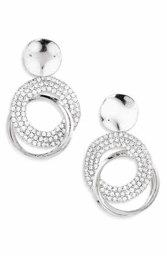 Tasha Pavé Crystal Interlocked Circle Drop Earrings