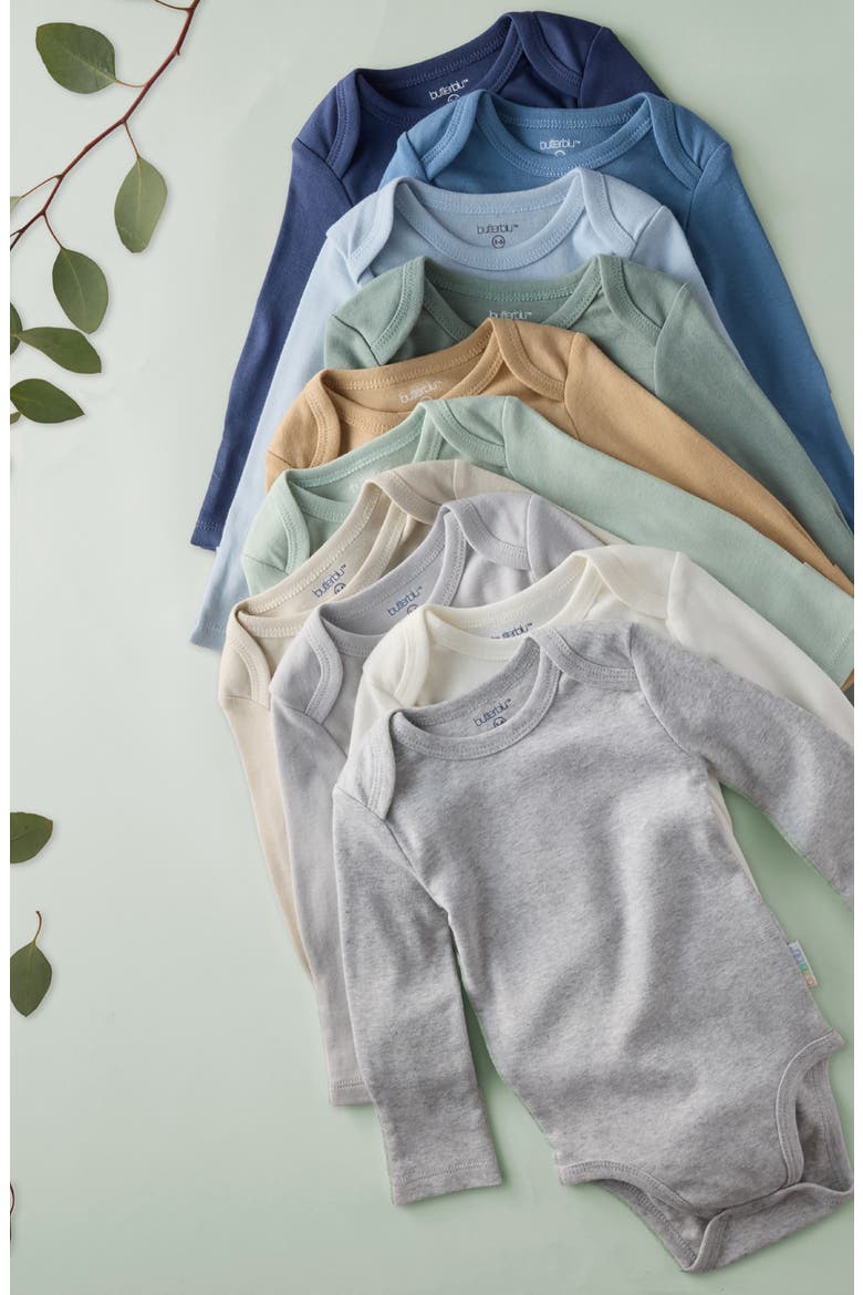 Blake Assorted 10-Pack Bodysuits, Alternate, color, SEAFOAM TERRA RAINBOW