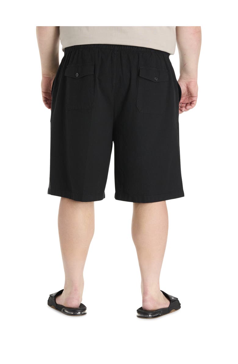 Harbor Bay by DXL Big & Tall Lightweight Linen Beach Shorts, Alternate, color, Black
