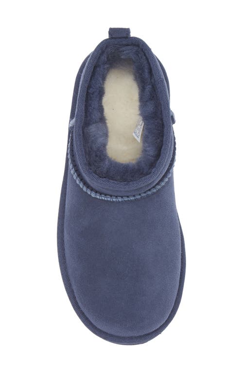 Ugg(r) Kids' Classic Ultra Water Resistant Genuine Shearling Mini Boot In Blue