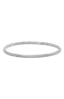 FZN Sterling Silver Textured Bangle