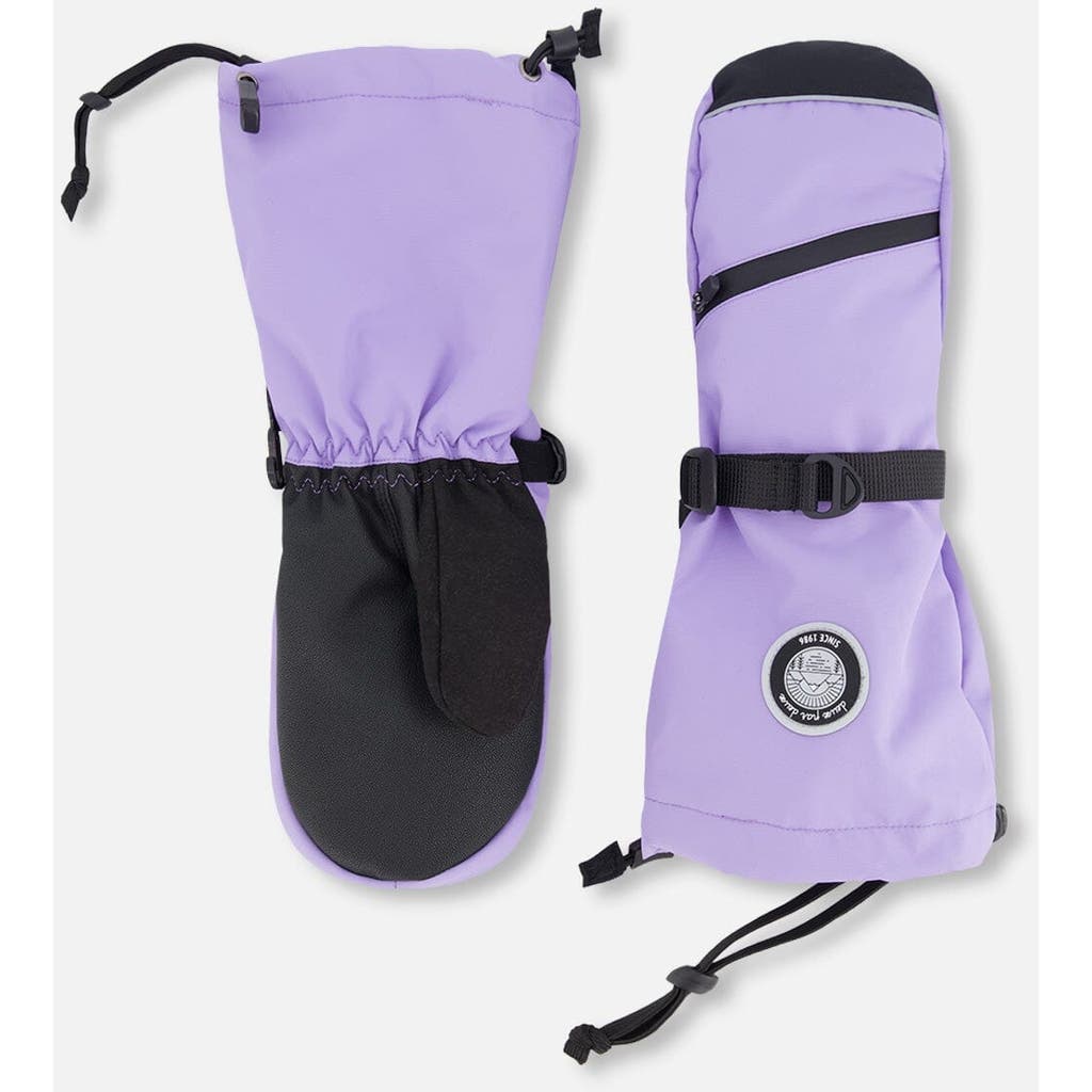 Deux Par Deux Girls Winter Mittens Teknik In Purple