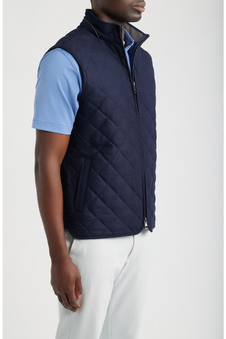 Essex Quilted Wool Vest, Alternate, color, NAVY