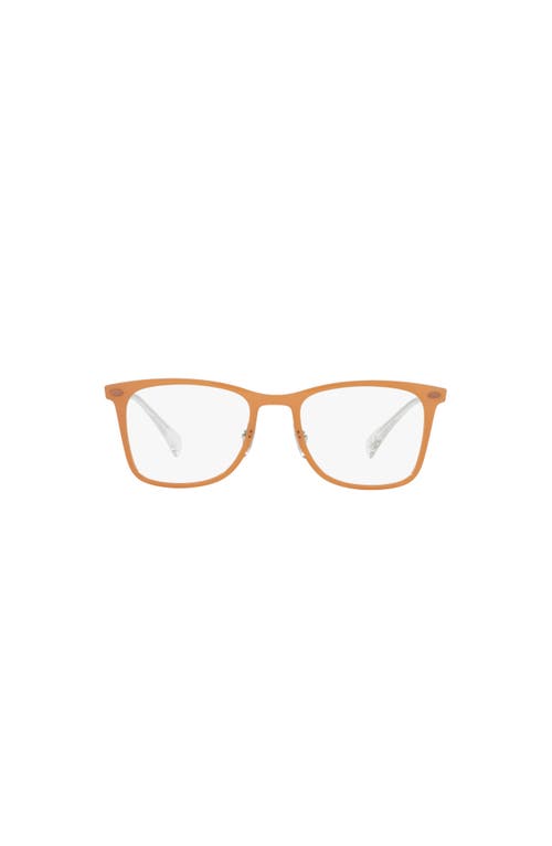 Ray Ban Ray-ban 49mm Square Optical Glasses In Orange