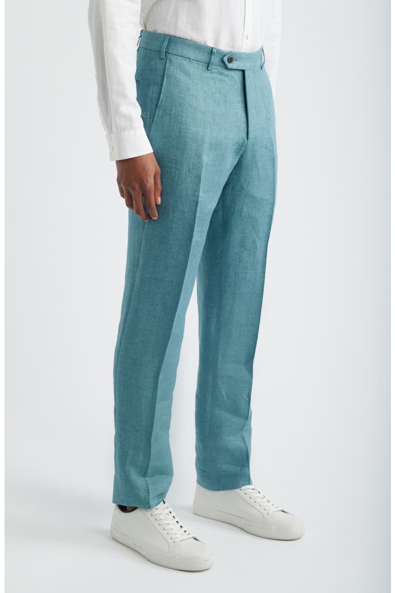 Parker Linen Pants, Alternate, color, TURQUOISE