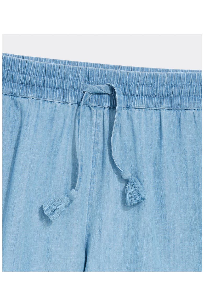 Frankie Chambray Drawstring Shorts, Alternate, color, LIGHT ACID WASH