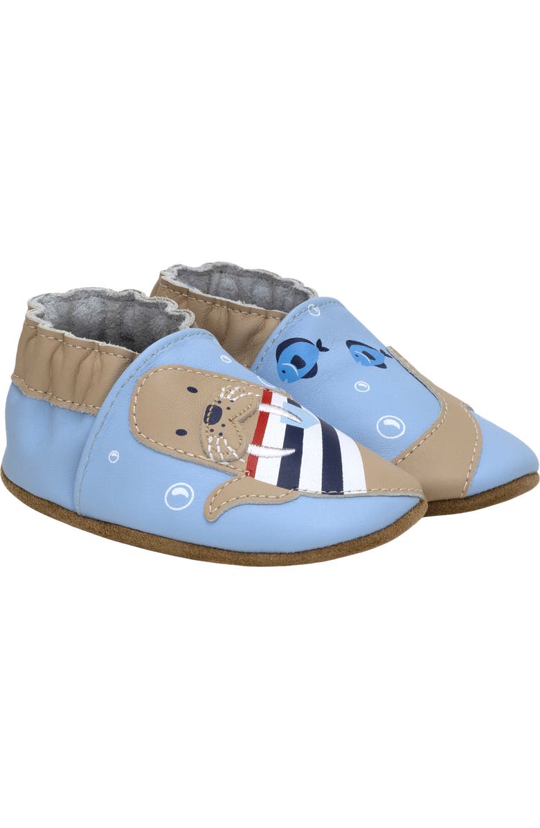Robeez<sup>®</sup> Walrus Squad Crib Shoe, Main, color,
