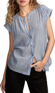 Lucky Brand Ruffle Dolman Sleeve Shirt