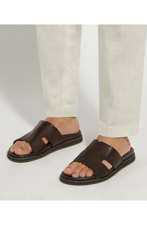 Dune London Insight Slide Sandal In Brown