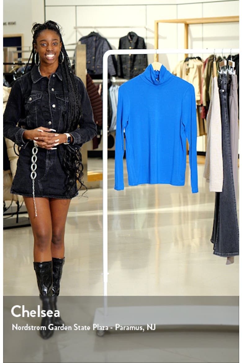 Stretch Jersey Mock Neck Top video