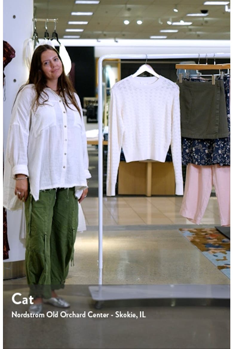 Pointelle Crewneck Sweater video