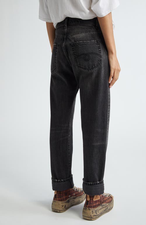 R13 Cuffed Boyfriend Jeans In Black