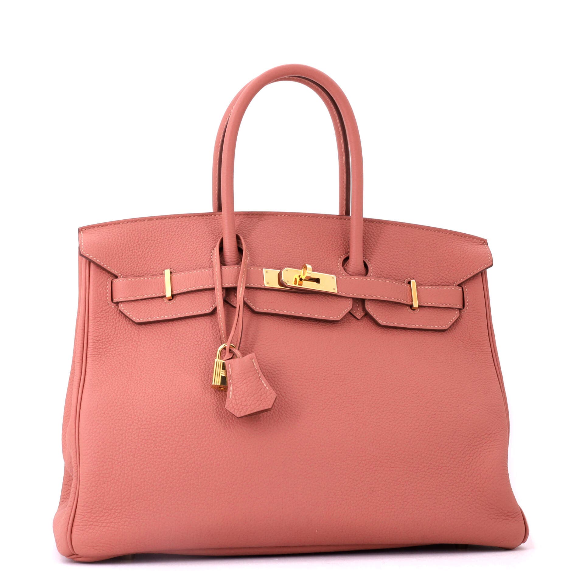 Pre-Owned Hermes Birkin Handbag Pink Togo with Gold Hardware 35, Alternate, color, Rosy