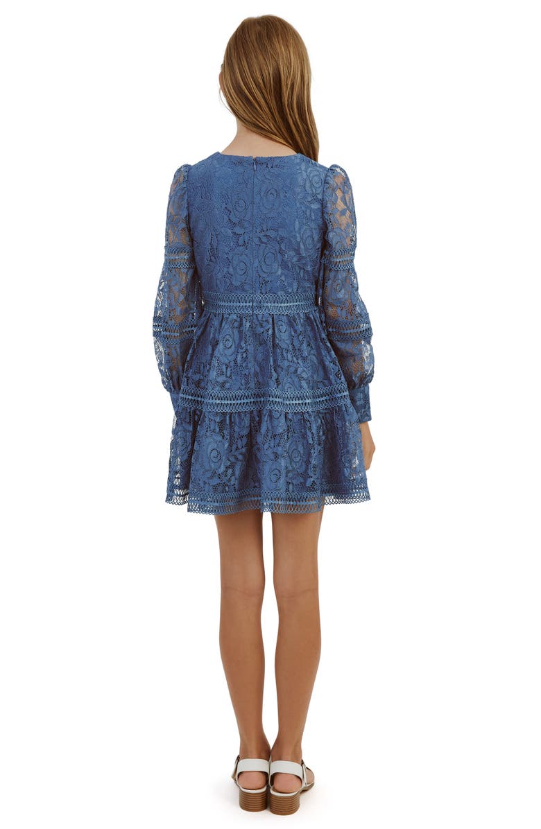 Bardot Junior Kids' Venice Lace Long Sleeve Party Dress, Alternate, color, 