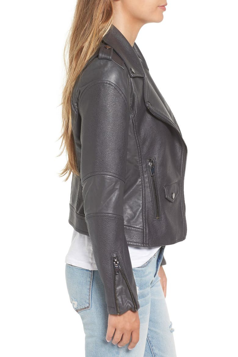 'Easy Rider' Faux Leather Moto Jacket, Alternate, color, REVVED UP