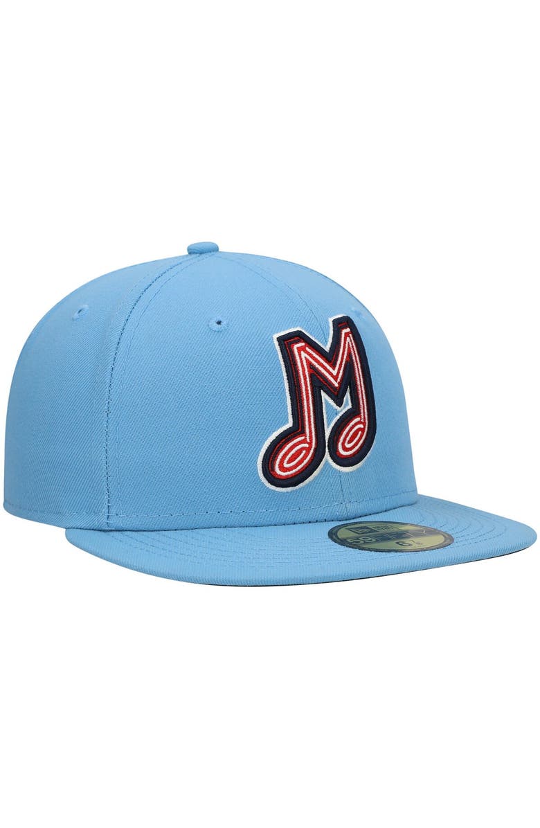 New Era Men's New Era Light Blue Memphis Redbirds Authentic Collection Team Alternate 59FIFTY Fitted Hat, Alternate, color, Light Blue