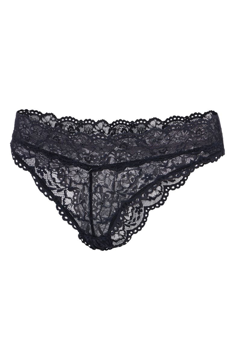 SAVAGE X FENTY Soft 'N Savage Cheeky Lace Briefs, Alternate, color, Black Caviar