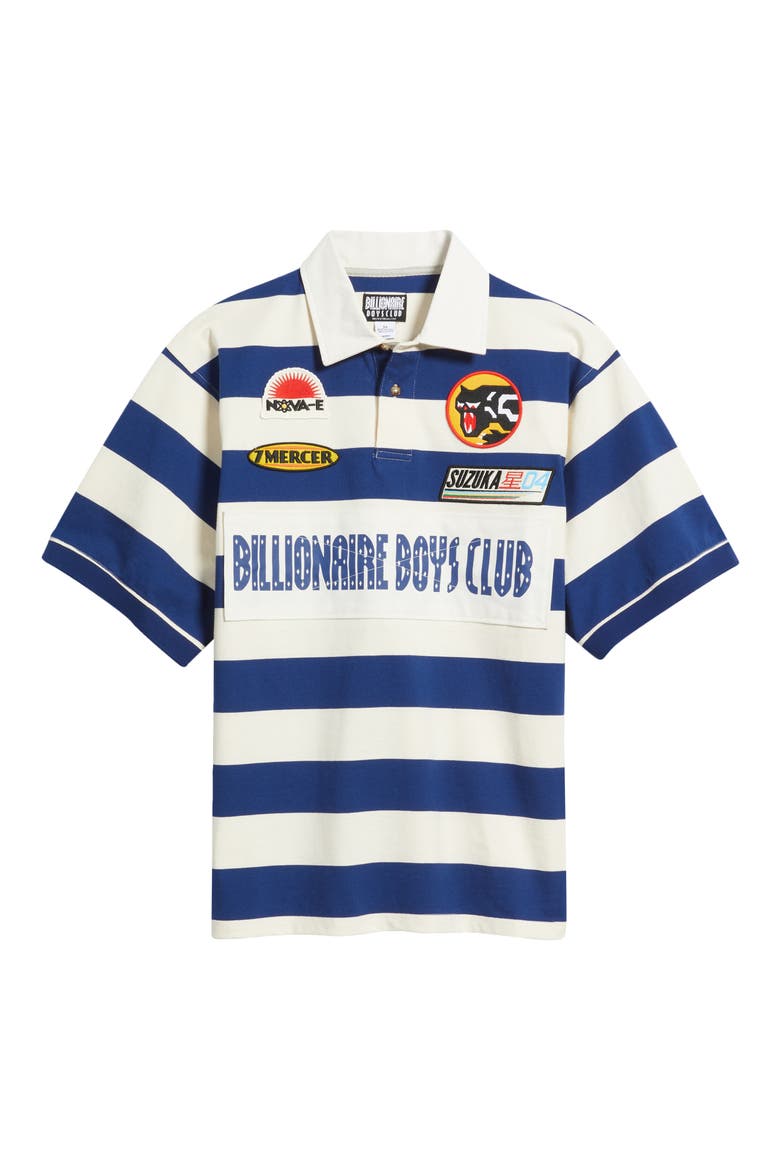 Trails Stripe Cotton Polo, Alternate, color, ECRU