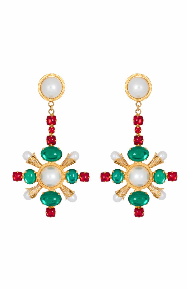 Balmain Baroque Pendant Earrings, Main, color, 