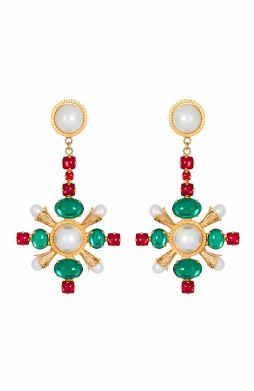 Balmain Baroque Pendant Earrings In Gold