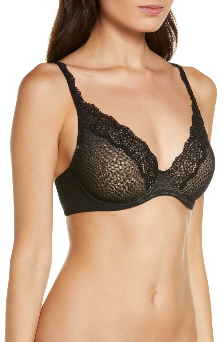 Natori Beyond Underwire Contour Bra, Alternate, color, Black / Cafe