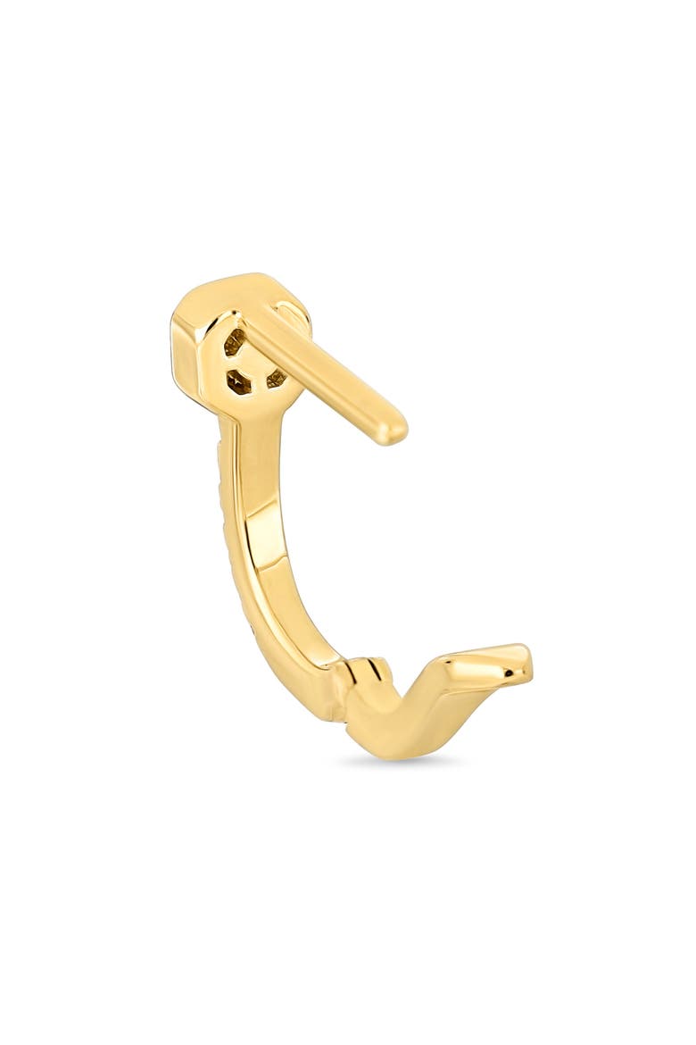 Maya 18k Gold Diamond Huggie Hoop Earrings, Alternate, color, 18KY