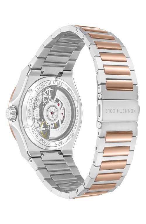 Kenneth Cole New York Automatic Bracelet Watch, 43.5mm In Two Tone