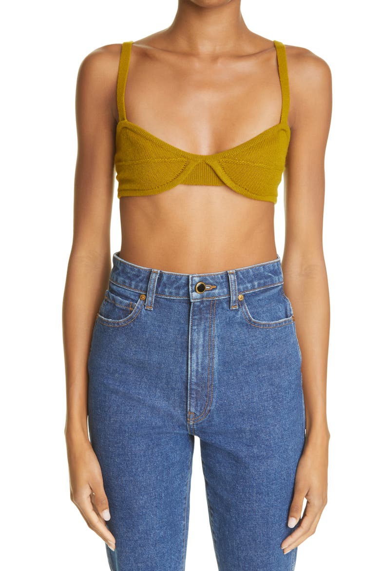 The Eda Cashmere Bralette, Main, color, ABSINTHE