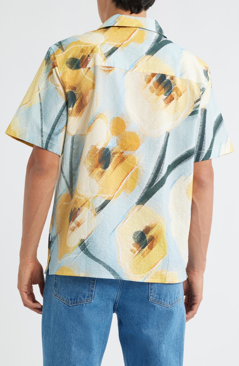Wax London Didcot Camp Shirt, Alternate, color, Blue / Yellow
